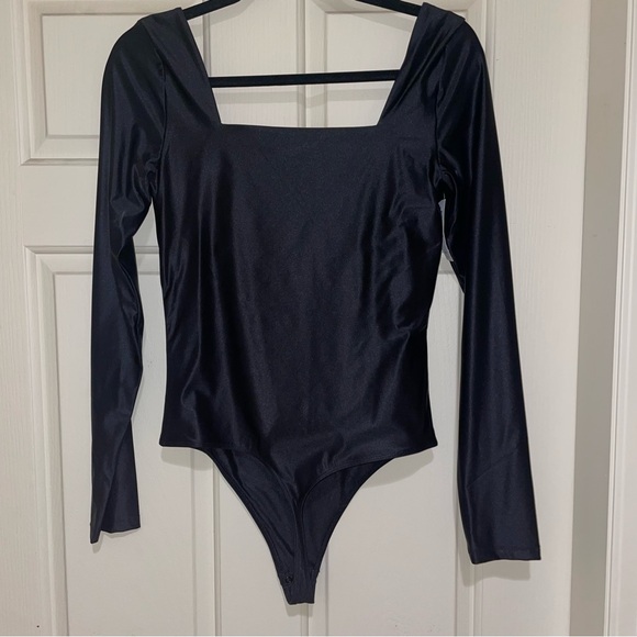 Satinette Squareneck Longsleeve Bodysuit NWT - Picture 10 of 12